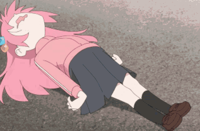 bocchi flopping like a fish